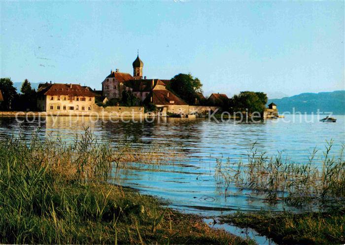 Wasserburg Bodensee Uferpartie am See Kirche Schloss