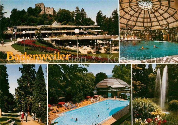 BADENWEILER BW Kurpark Promenade Kurhaus Freibad Thermalbad Fontaene