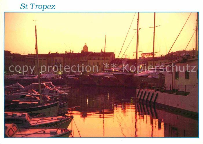 Saint Tropez Var Abendstimmung am Hafen Yachten Cote d_A