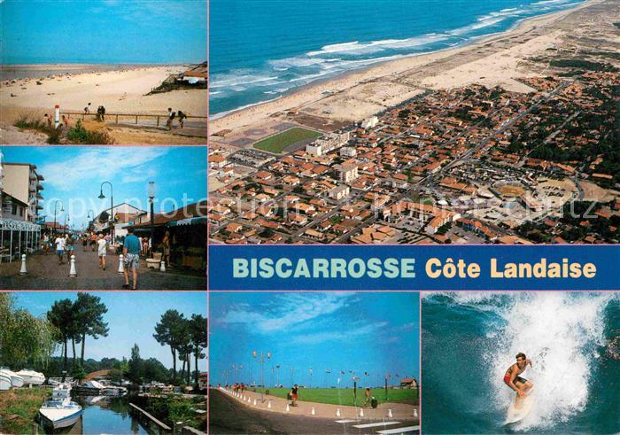 Biscarrosse Landes Vue generale Plage et Port Maguide Surfen