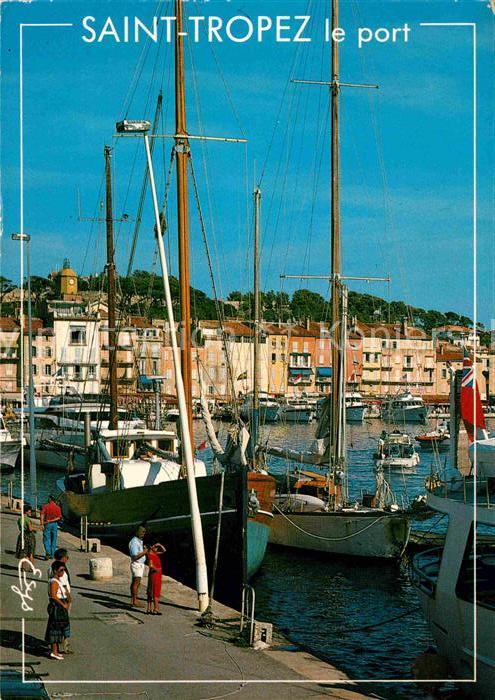 Saint Tropez Var Le Port le Clocher et la Citadelle Yachthafen