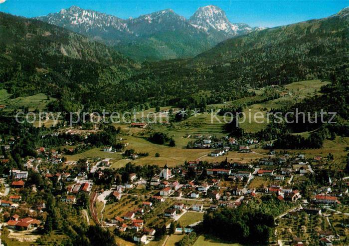 Bad Feilnbach mit Wendelstein Alpenpanorama Fliegeraufnahme