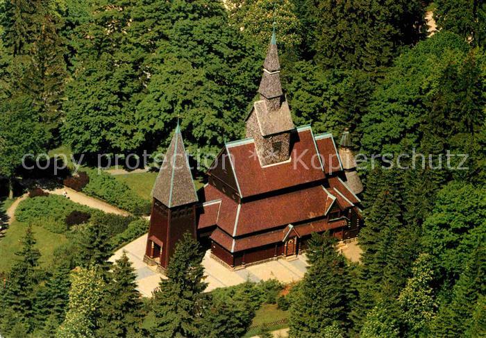 Hahnenklee-Bockswiese Harz Nordische Stabkirche erbaut Anfang 20. Jhdt. Fliegera