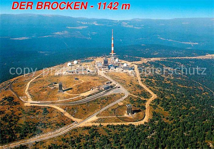 Brocken Harz Plateau Fliegeraufnahme