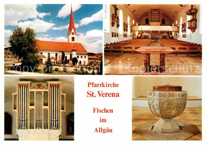Fischen Allgaeu Pfarrkirche St Verena Innenansichten Orgel