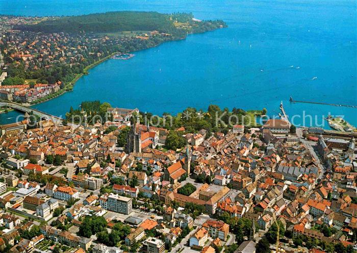 Konstanz Bodensee Altstadt Fliegeraufnahme