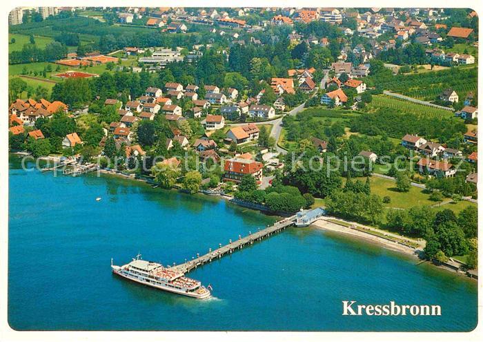 Kressbronn Bodensee Bootsanleger Faehre Fliegeraufnahme