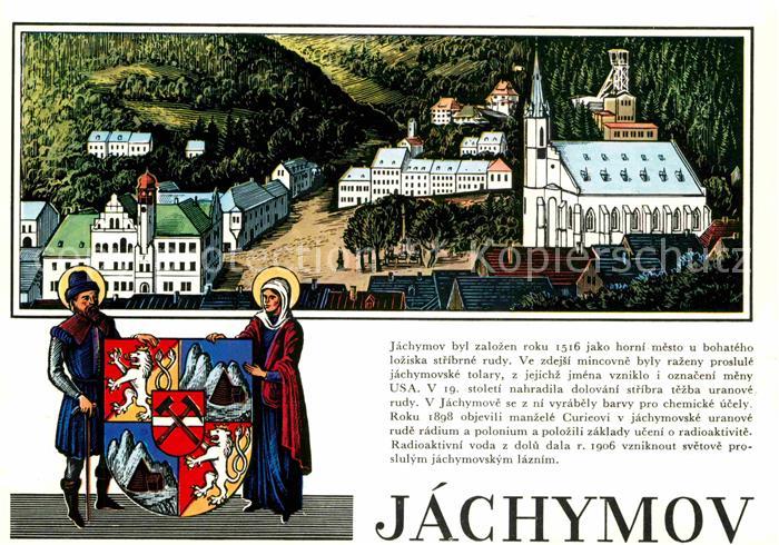 Jachymov Historicke jadro Historische Kern Kuenstlerkarte Geschichte