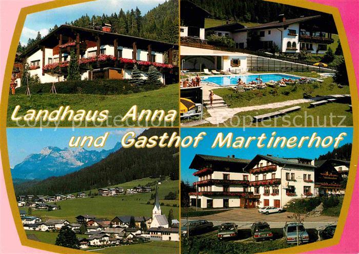 St Martin Tennengebirge Gasthof Martinerhof Landhaus Anna Panorama Lammertal Alp