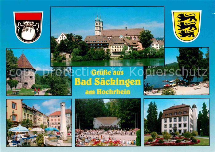 Bad Saeckingen Thermal Mineral Heilbad Trompeterstadt Kirche Turm Kurhaus Konzer