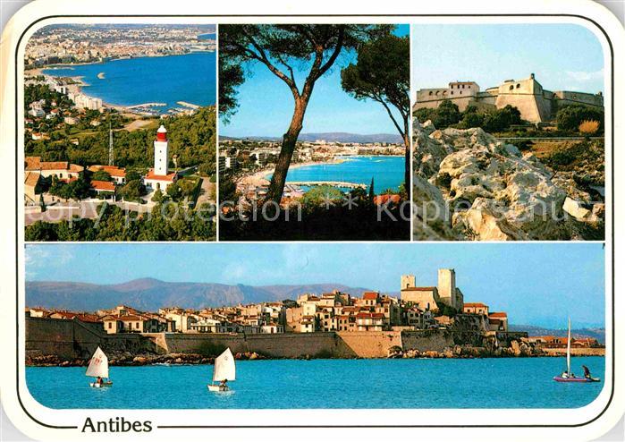 Antibes Alpes Maritimes Panorama Kueste Festung Stadtmauer Segeln Collection Ref