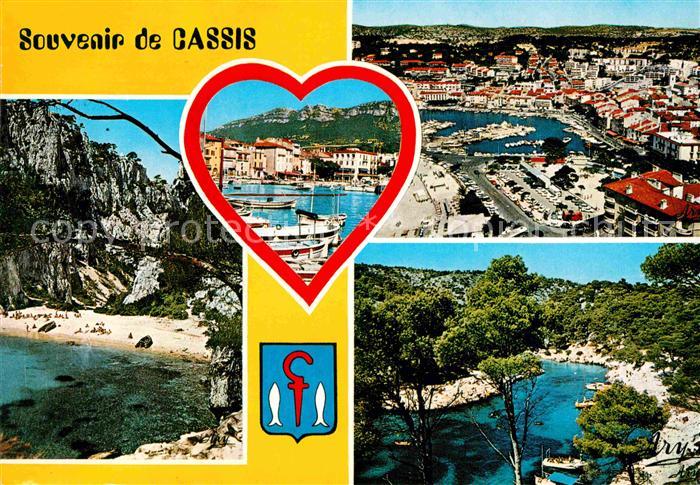 Cassis Bucht Strand Stadtbild mit Hafen Herz