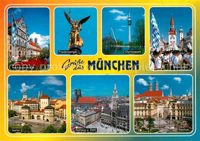 Muenchen Bayern Neuhauserstrasse Friedensengel Olympiapark Marienplatz Isartor R