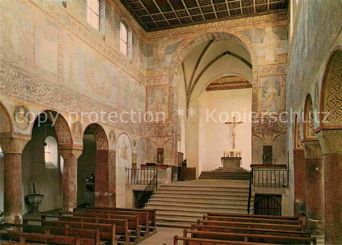Oberzell Reichenau St Georg Kirche Inneres mit ottonischen Wandbildern