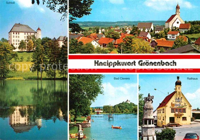 Bad Groenenbach Ortsansicht mit Kirche Schloss Bad Clevers Rathaus