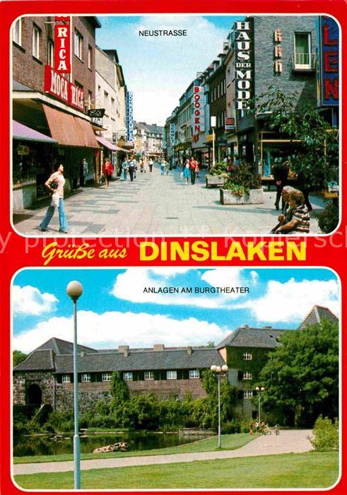 Dinslaken Neustrasse Fussgaengerzone Anlagen am Burgtheater