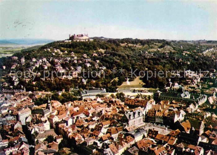 Coburg Stadtbild mit Veste Fliegeraufnahme