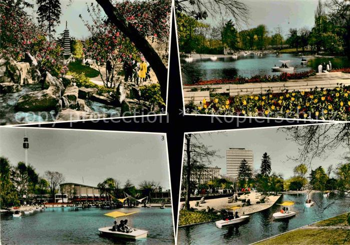 Karlsruhe Baden Japanischer Garten Stadtgarten See Schwarzwaldhalle