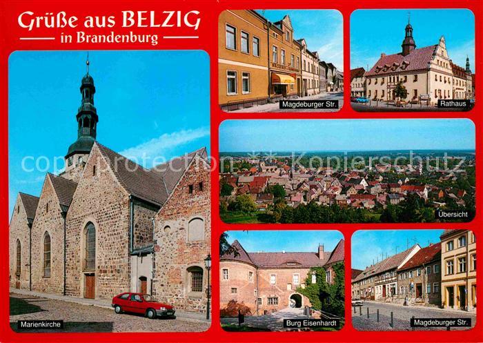 Belzig Bad Marienkirche Magdeburger Strasse Rathaus Burg Eisenhardt uebersicht