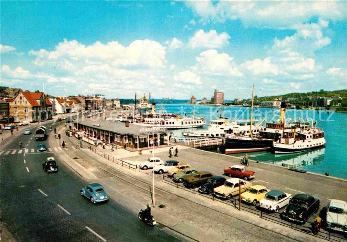 Flensburg Hafen mit Foerdebruecke