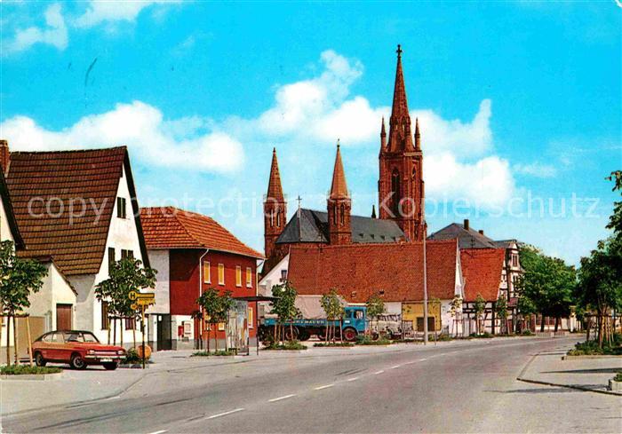 Lampertheim Bergstrasse Roemerstrasse und Domkirche