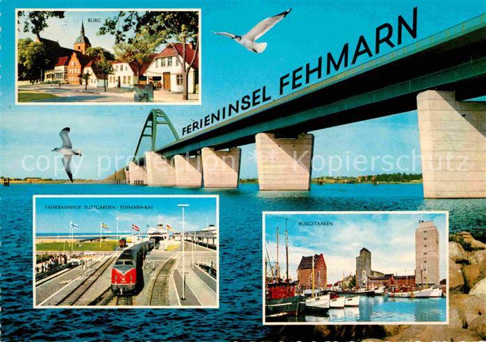Insel Fehmarn Burg Faehrbahnhof Putzgarten Fehmarn Kai Burgstaaken Fehmarnsundbr