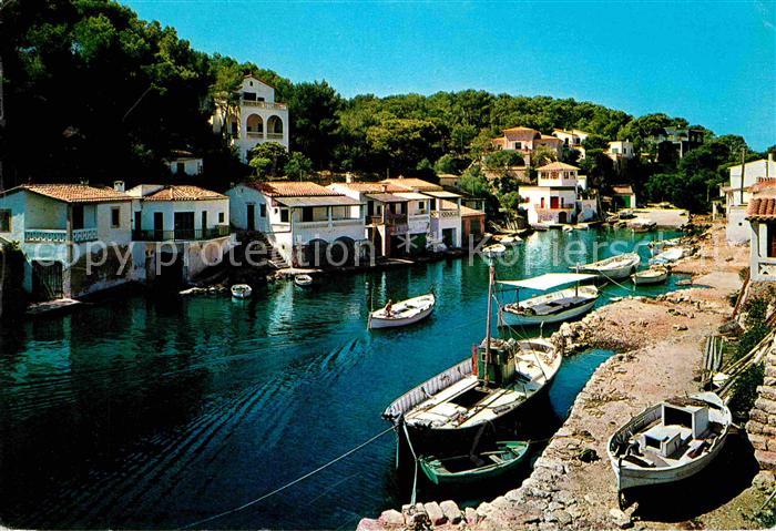Santanyi Islas Baleares Cala Figuera Haeuserpartie am Hafen Bucht