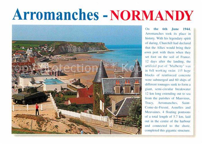 Arromanches-les-Bains Panorama Strand Kueste