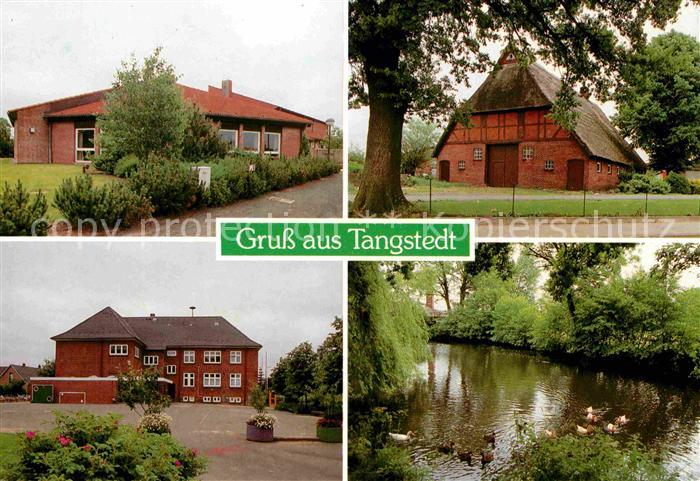 Tangstedt Pinneberg Teilansichten Bauernhof Partie am Fluss Wasservoegel