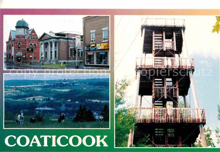 Coaticook La vieille poste bibliotheque Tour Couillard