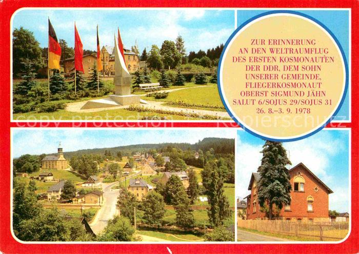 Morgenroethe-Rautenkranz Geburtsort des 1. Fliegerkosmonauten der DDR Oberst Sig