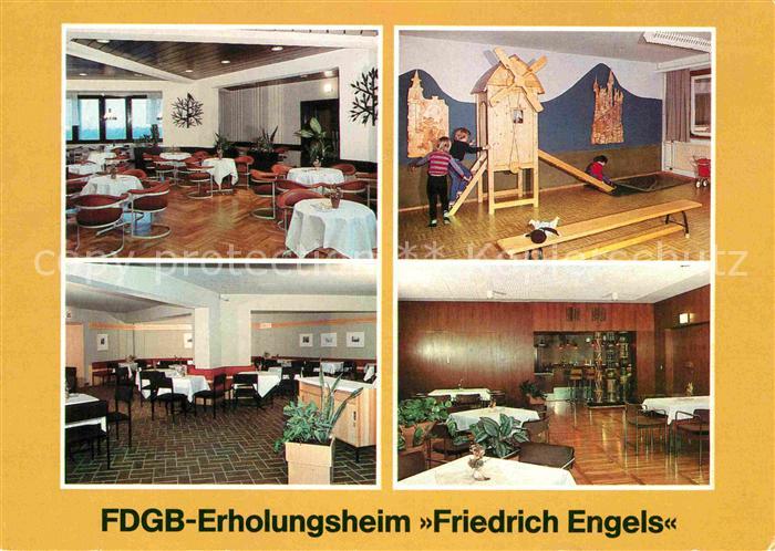 Templin FDGB Erholungsheim Friedrich Engels Cafe Kinderspielzimmer Klubraum Tanz