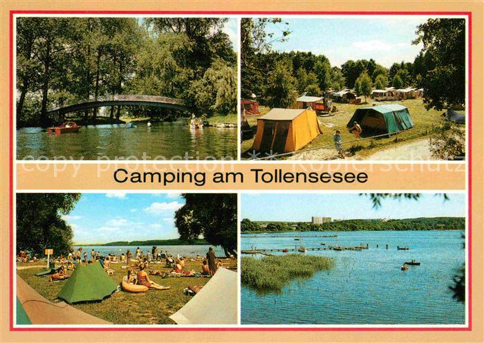 Neubrandenburg Campingplatz Tollensesee Bruecke Seglerhafen