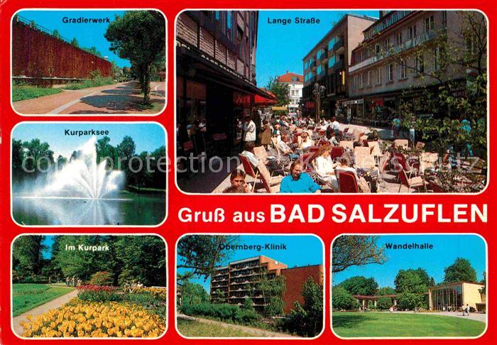 Bad Salzuflen Lange-Strasse Gradierwerk Kurparksee Obernberg-Klinik Wandelhalle