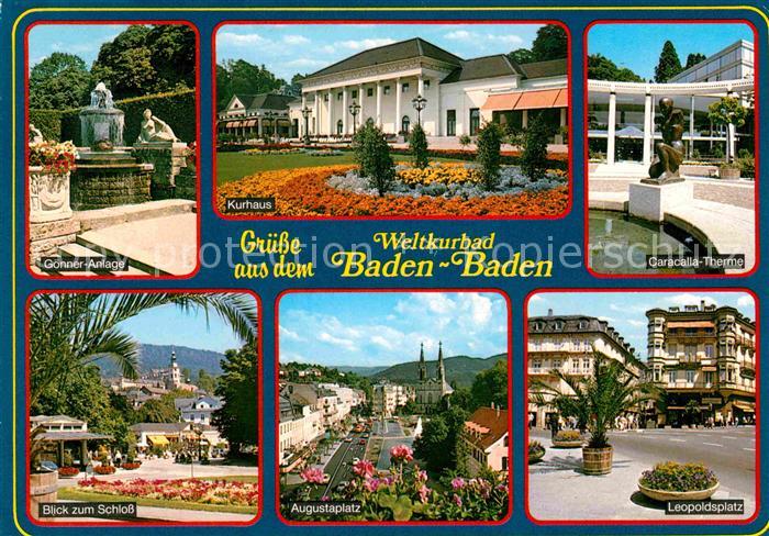 BADEN-BADEN BW Goenner-Anlage Caracalle-Therme Leopoldsplatz Augustaplatz Schlo