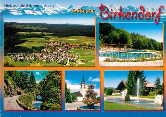 Birkendorf Fliegeraufnahme Freibaad Kirchen Park