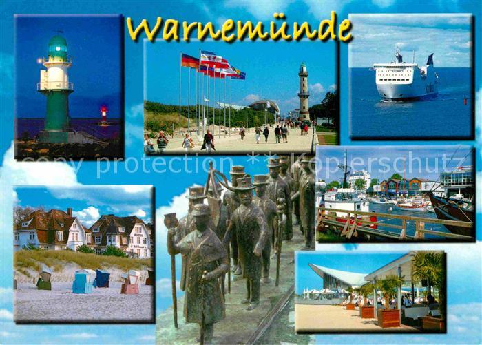 Warnemuende Ostseebad Leuchtturm Strand Hafen