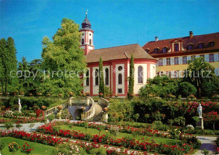 Insel Mainau Rosengarten mit Freitreppe zur Schlossterrasse