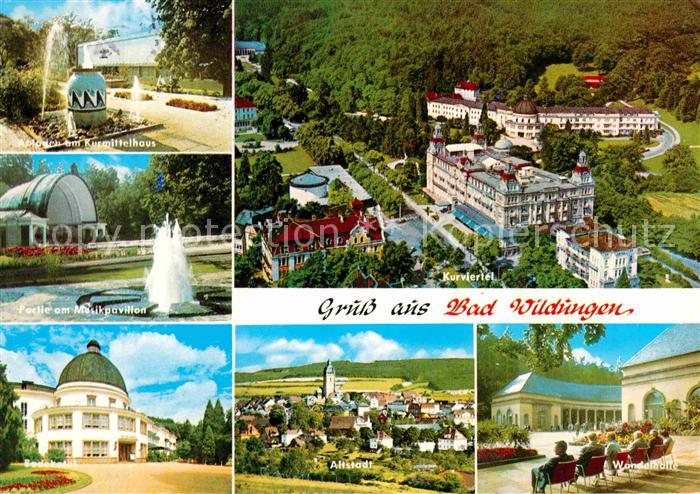 Bad Wildungen Fliegeraufnahme Kurviertel Altstadt Badehotel Kurmittelhaus Wandel