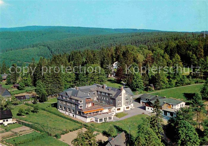 Fleckenberg Fliegeraufnahme Hotel Pension Jagdhaus Wiese