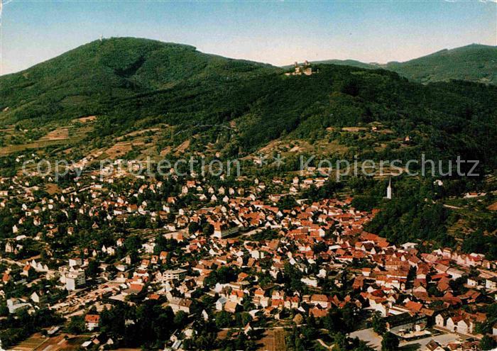 Bensheim Bergstrasse Auerbach Fliegeraufnahme Melibokus und Auerbacher-Schloss
