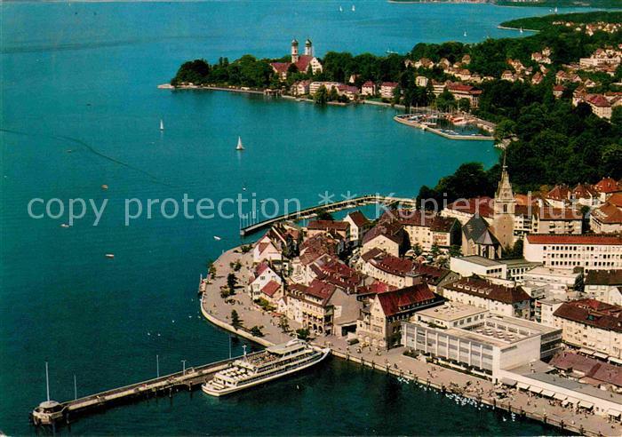 Friedrichshafen Bodensee Fliegeraufnahme Partie am See
