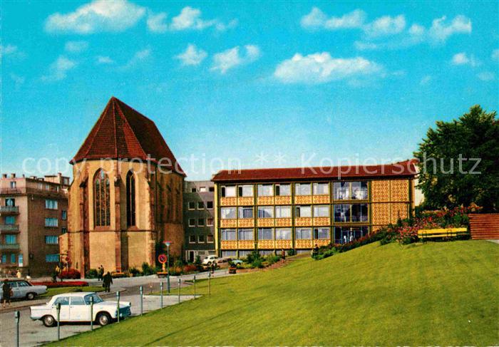 Pforzheim Goldstadt Blumenhofanlage mit Barfuesserkirche