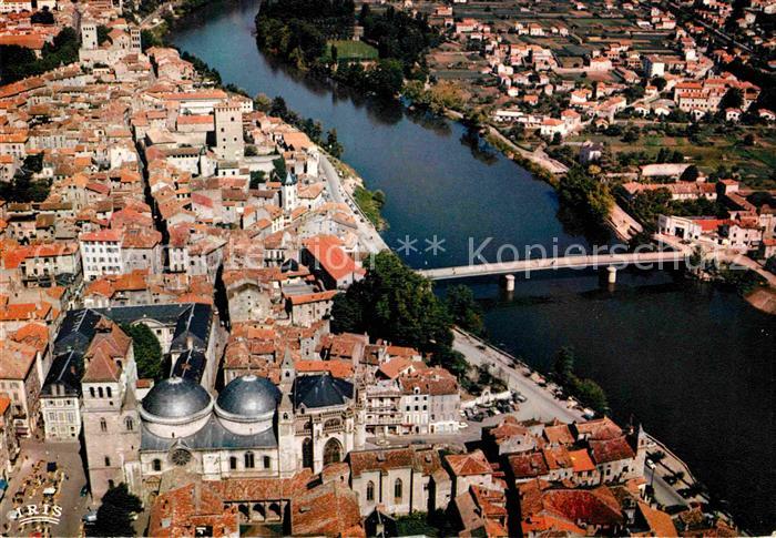 Cahors en Quercy Fliegeraufnahme Cathedrale Saint Etienne