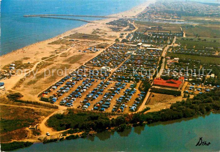 Canet Plage Fliegeraufnahme Camping Caravaning