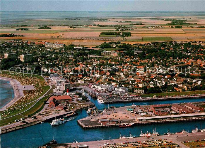 Buesum Nordseebad Fliegeraufnahme Hafen