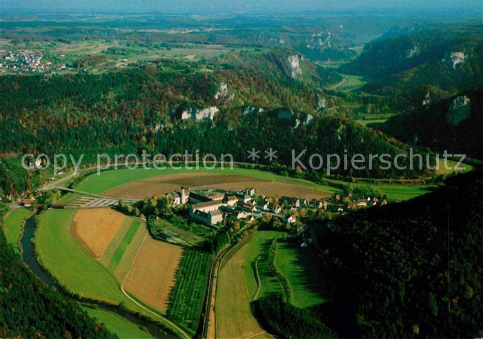 Beuron Donautal Fliegeraufnahme Erzabtei Richtung Sigmaringen