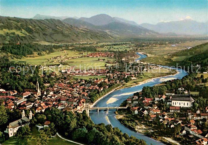 Bad Toelz Fliegeraufnahme Isartal