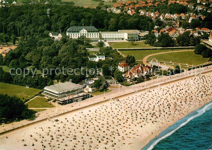 Travemuende Ostseebad Fliegeraufnahme mit Strand