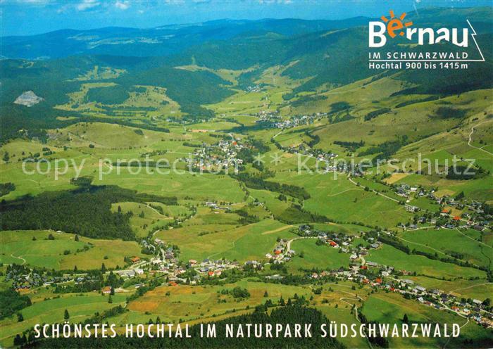 Bernau Schwarzwald Fliegeraufnahme Hochtal im Naturpark Suedschwarzwald